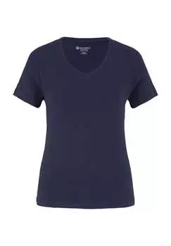 Футболка "Эбби" с v-образным вырезом Galeria Essentials, синий