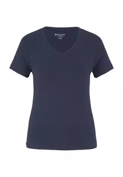 Футболка Эбби, V-образный вырез, женская Galeria, темно-синий