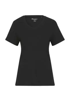 Футболка Эбби, V-образный вырез, женская Galeria, черный