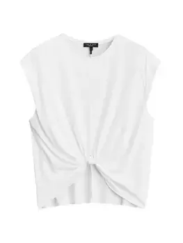 Футболка Jenna с короткими рукавами и завязками Rag & Bone, белый