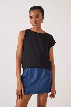 Футболка Jenna с узлом Hush, черный