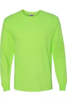 Футболка JERZEES Dri-Power с длинным рукавом 50/50, зеленый