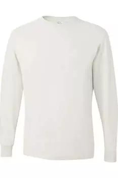Футболка JERZEES Dri-Power с длинным рукавом 50/50, белый