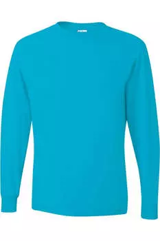 Футболка JERZEES Dri-Power с длинным рукавом 50/50, цвет california blue