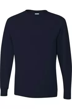 Футболка JERZEES Dri-Power с длинным рукавом 50/50, черный