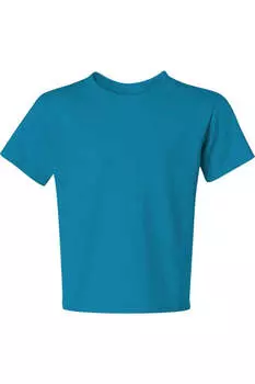 Футболка JERZEES Dri-Power Youth 50/50, цвет california blue