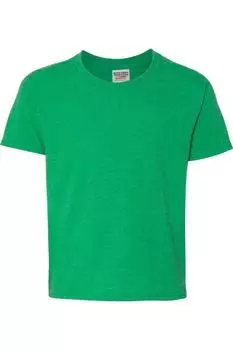Футболка JERZEES Dri-Power Youth 50/50, цвет irish green heather