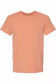 Футболка JERZEES Premium Blend Ringspun с круглым вырезом, персиковый