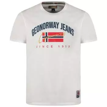 Футболка Jhagen с короткими рукавами Geographical Norway, белый