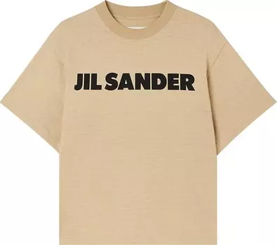 Футболка Jil Sander Logo 'Dark Sand', кремовый