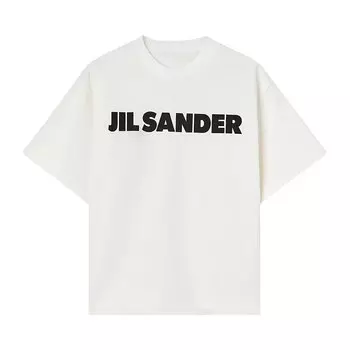 Футболка Jil Sander Logo Printed T-Shirt 'Porcelain', белый