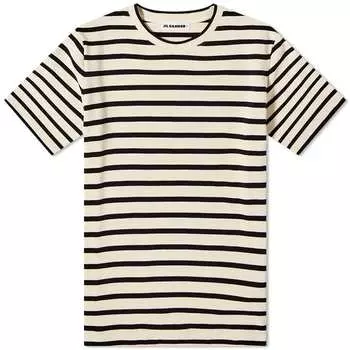 Футболка Jil Sander Stripe Logo Tee