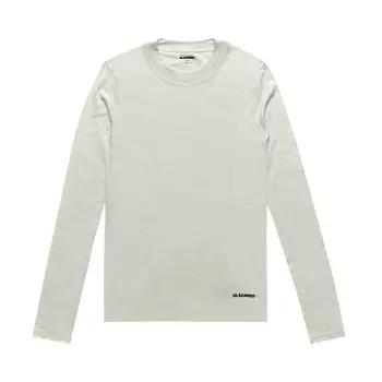 Футболка Jil Sander Technical Wool Jersey Long-Sleeve T-Shirt White, белый