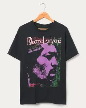 Футболка Jimi Hendrix Electric Ladyland Flea Market Junk Food Clothing, цвет vintage black