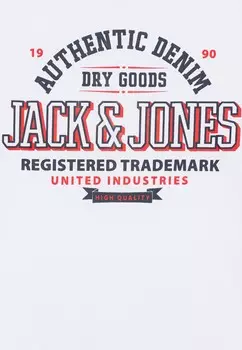 Футболка JJELOGO O-NECK Jack & Jones, белый