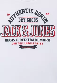 Футболка JJELOGO TEE SS O-NECK 2 COL NOOS Jack & Jones, белый