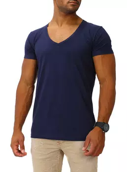 Футболка Joe Franks Joe Franks Joe Franks Herren Basic s V Neck DEEP, темно-синий