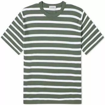 Футболка John Smedley Allan Stripe, цвет Palm & White