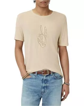 Футболка John Varvatos Cording Peace Tee, цвет Twine