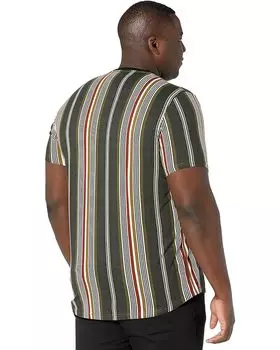 Футболка Johnny Bigg Big & Tall Denton Stripe Longline Tee, хаки