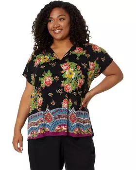 Футболка Johnny Was The Janie Favorite Dolman V-Neck- Spark, разноцветный