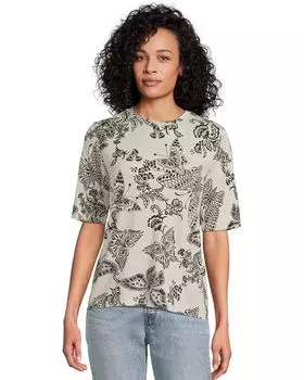 Футболка Johnny Was The Janie Favorite Fitted Elbow Sleeve Tee- Sydnee, цвет Sydnee-bw