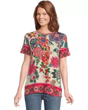 Футболка Johnny Was The Janie Favorite Short Sleeve Crew Neck Tee- Kal, цвет Kallie Scarf