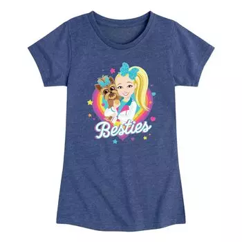 Футболка JoJo Siwa Besties для девочек 7–16 лет Licensed Character, синий