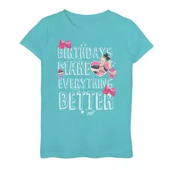 Футболка Jojo Siwa Birthdays Make Everything Better для девочек 7–16 лет Licensed Character