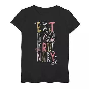 Футболка JoJo Siwa Extraordinary Unicorn Stack для девочек 7–16 лет Licensed Character, черный