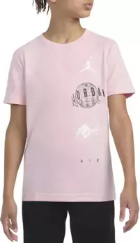 Футболка Jordan Air Globe Jordan для мальчиков, цвет Legend Pink