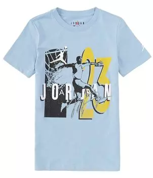 Футболка Jordan Big Boys 8–20 с короткими рукавами Jordan Retro Spec, синий
