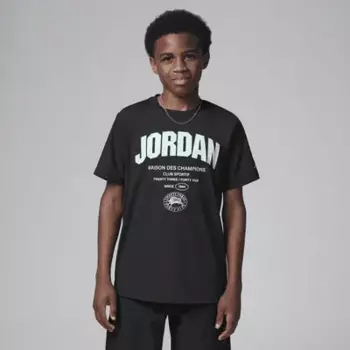 Футболка Jordan Big Kids' Dri-FIT Des Champions T-Shirt, черный