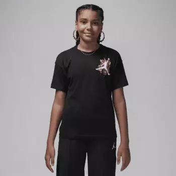 Футболка Jordan Big Kids' Floral Jumpman T-Shirt, черный