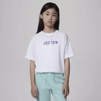 Футболка Jordan Big Kids' Galaxy Game T-Shirt, белый