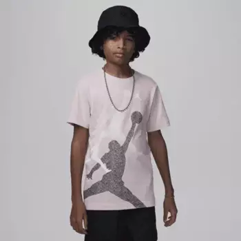 Футболка Jordan Big Kids' Gradient Stacked Jumpman T-Shirt, цвет Legend Pink