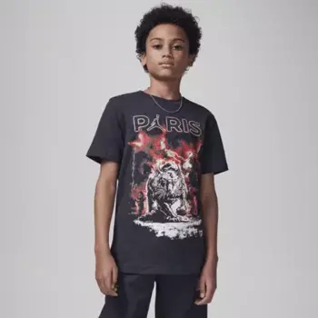 Футболка Jordan Big Kids' Lightning Paris Saint-Germain T-Shirt, цвет Off Noir