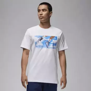Футболка Jordan Flight Essentials, цвет White/Midnight Navy