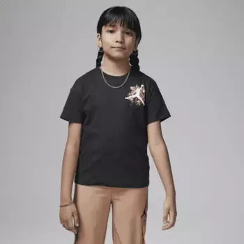 Футболка Jordan Little Kids' Floral Jumpman T-Shirt, черный