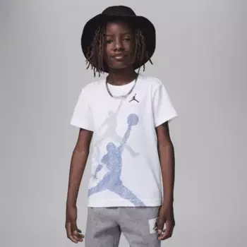 Футболка Jordan Little Kids' Gradient Stacked Jumpman T-Shirt, цвет Industrial Blue
