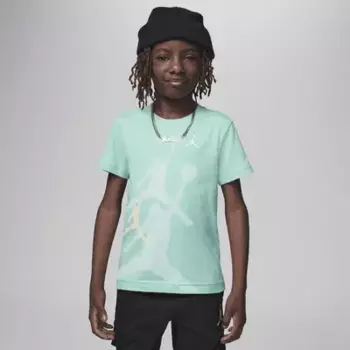 Футболка Jordan Little Kids' Gradient Stacked Jumpman T-Shirt, цвет Emerald Rise