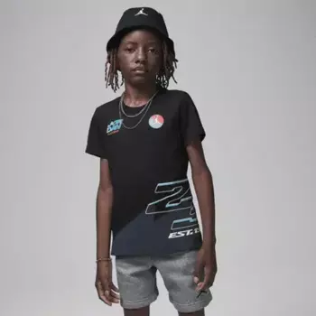 Футболка Jordan Little Kids' Moto T-Shirt, черный
