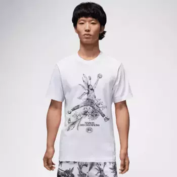 Футболка Jordan Sport JM Dry Fit Shortsleeve Crew, белый