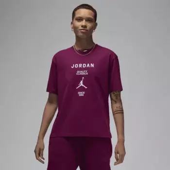 Футболка Jordan Women's Girlfriend T-Shirt, цвет Bordeaux/White