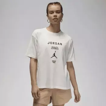 Футболка Jordan Women's Girlfriend T-Shirt, цвет Sail/Black