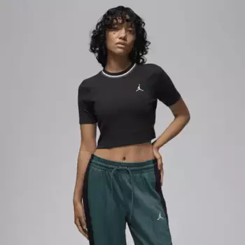 Футболка Jordan Women's Knit Top, черный/белый