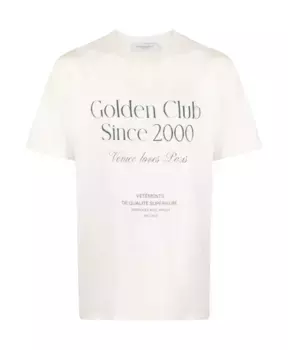 Футболка Journey m из обычного марлевого хлопка Golden Goose, бежевый