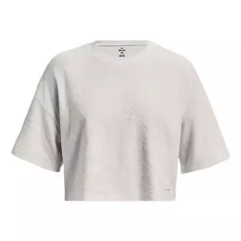 Футболка journey terry cropped t-shirt 'grey' Under Armour, серый