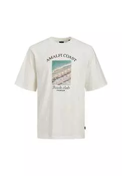 Футболка jprblaocean club фотопринт ss tee Jack & Jones, белый