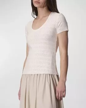 Футболка Julia с овальным вырезом Rag & Bone, цвет Ivory